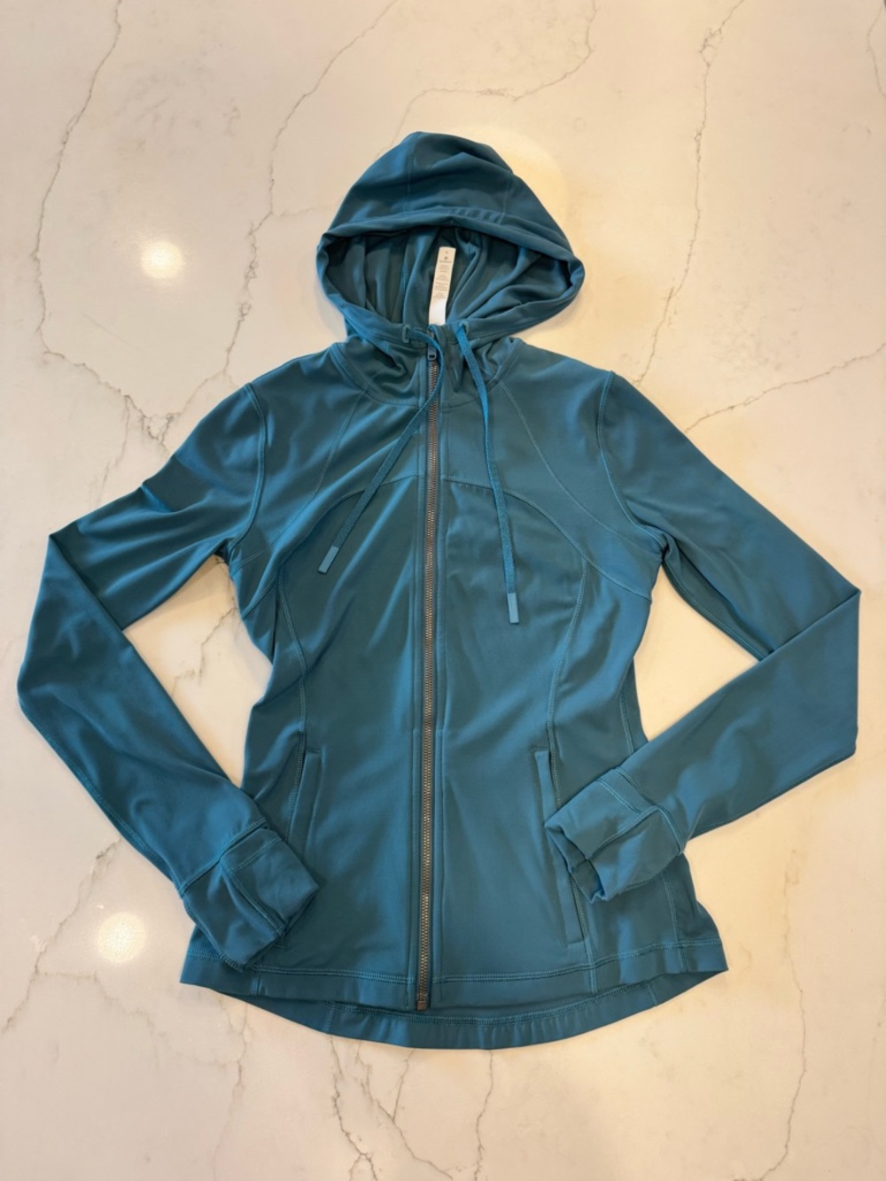 lululemon athletica Teal Hooded Zip Utility Jacket